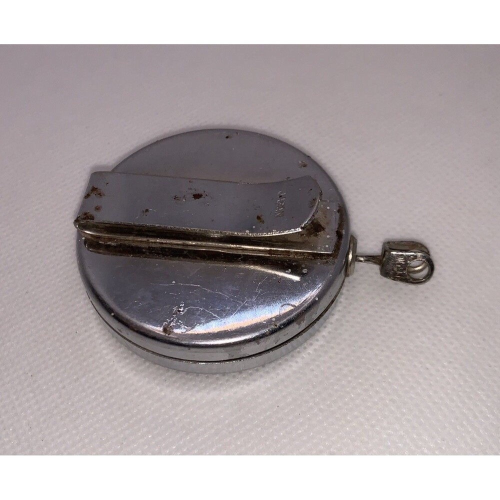 Vintage Retractable Key Chain Key Ring Stainless Made In Japan  20 inch chain